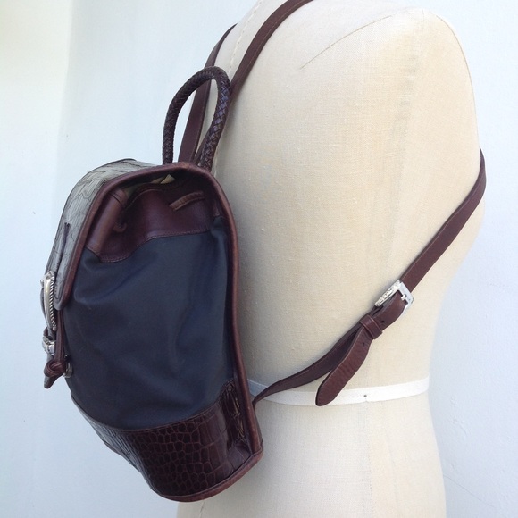 Vintage Brighton Sham Leather and Nylon Backpack main image 6